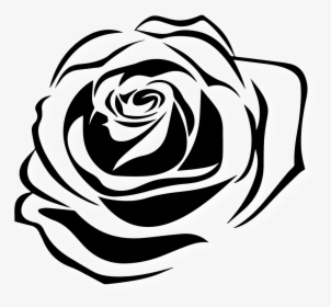Clip Art Black And White Rose Tattoo - Transparent Rose Silhouette Png, Png Download, Free Download