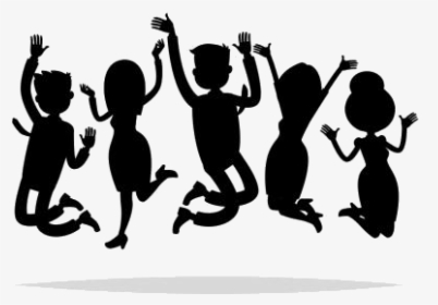 Transparent Happy People Cheering Png Vector - Silhouette, Png Download, Free Download