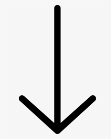 Ios Down Svg Png - Thin Arrow Pointing Down, Transparent Png, Free Download
