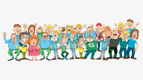 Cheering Croud Copy - Crowd Of People Cartoon Png, Transparent Png, Free Download