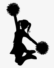 Clip Art Football And Cheerleader Picture - Pom Poms Cheerleader, HD Png Download, Free Download