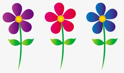 Spring Flowers Clip Art Border - Transparent Background Flower Clipart, HD Png Download, Free Download