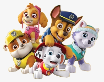 Paw Patrol All Character Png Kids - Chase Marshall Paw Patrol, Transparent Png, Free Download