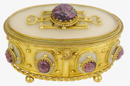 Antique French Purple Cameo Bronze Casket Hinged Box, HD Png Download, Free Download