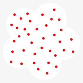 Red Clip Art White - Red Polka Dot Flower, HD Png Download, Free Download