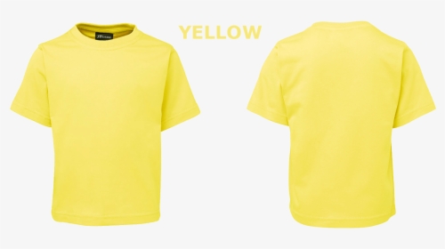 Custom Printed Kids T-shirts - Yellow Shirt Back And Front, HD Png Download, Free Download