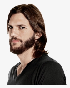 Latest Beard Styles For Long Face - Ashton Kutcher Men's Health, HD Png Download, Free Download