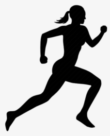 Woman Comfortable Her Skin - Woman Running Silhouette Transparent, HD Png Download, Free Download