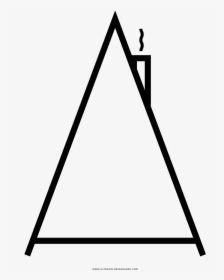 A-frame House Coloring Page - Triangle, HD Png Download, Free Download