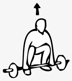 Weightlifting, Weight, Lifter, Weights, Lifting, Squat - Lift Clipart Black And White, HD Png Download, Free Download