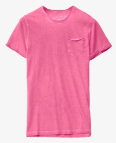 Plain Pink T-shirt Png Picture - T Shirt Plain W Pocket, Transparent Png, Free Download