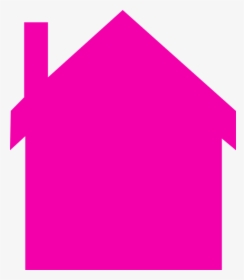 Pink House Silhouette Clip Art - Pink House Clip Art, HD Png Download, Free Download