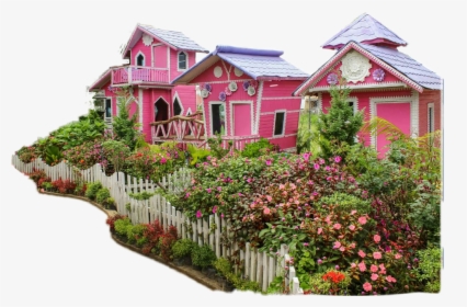 #freetoedit #little Pink Houses #tea Garden #white - Cottage, HD Png Download, Free Download