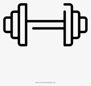 Weight Lifting Coloring Page - Dumbbell Icon, HD Png Download, Free Download
