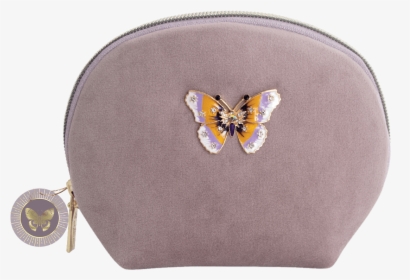 Purple Butterfly Brooch Velvet Bag - Coin Purse, HD Png Download, Free Download
