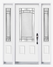 Door With 2 Sidelites With Element Glass Kits - Screen Door, HD Png Download, Free Download