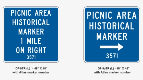 Advance And Directional Picnic Area Historical Marker - Sign, HD Png Download, Free Download