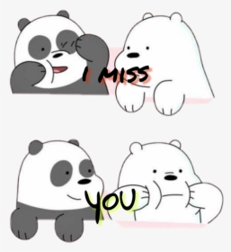 Miss You We Bare Bears Free Transparent Png - We Bare Bears Ice Bear And Panda, Png Download, Free Download