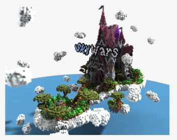Fantasy Cloud Castle Spawn/hub Colorful - Minecraft Fantasy Spawn, HD Png Download, Free Download