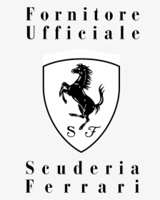 Ferrari Ufficiale Logo Black And White - Ferrari S.p.a., HD Png Download, Free Download