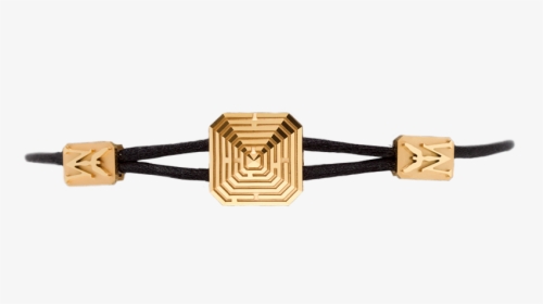 Mylife Bracelet With Black Cord And Yellow Gold Ceramic - Networking Cables, HD Png Download, Free Download