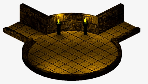 25784 Plex Dungeon Torchlit Room Round 2 Exits Top - Bench, HD Png Download, Free Download