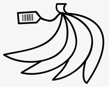 Bananas With Barcode On Label - Barcode, HD Png Download, Free Download