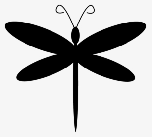 Dragonfly Clipart Black And White - Simple Dragonfly Clipart Black And White, HD Png Download, Free Download