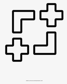 Corner Selection Coloring Page - Cross, HD Png Download, Free Download