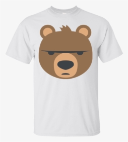 Big Bear Emoji T-shirt - Angry Bear Emoji, HD Png Download, Free Download