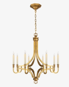 Mykonos Small Chandelier In Antique-burnished Brass - Visual Comfort Lighting Chandeliers, HD Png Download, Free Download