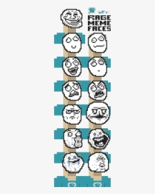 Meme Troll Face Pixel Art , Png Download - Meme Faces, Transparent Png, Free Download