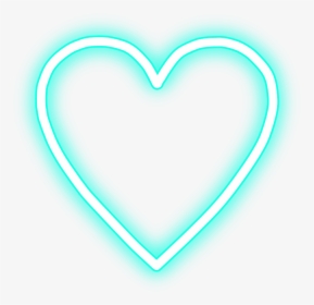 #neon #heart #love #freetoedit #blue #귀여운 #可愛い #mimi - Heart, HD Png Download, Free Download