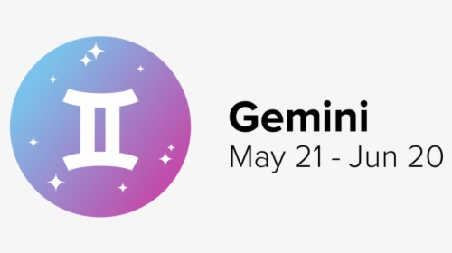 Gemini Zodiac Sign With Dates - Graphic Design, HD Png Download, Free Download