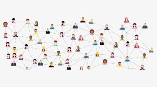 Illustration Of Connections Made Through Social Media - Groups On Social Media, HD Png Download, Free Download