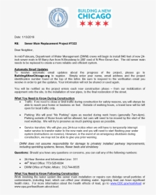 Barry Sewer Main Replacement - Chicago Mayor Investment Letter, HD Png Download, Free Download