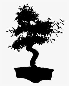 Bonsai-silhouette - Portable Network Graphics, HD Png Download, Free Download