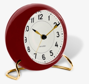 Station Table Clock Oe11 Cm Bordeaux White Station - Arne Jacobsen Alarm Clock, HD Png Download, Free Download