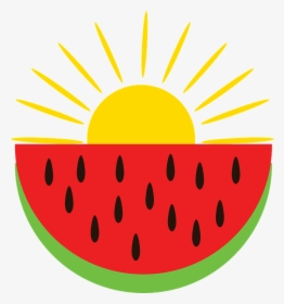 Transparent Red Sun Png - Watermelon And Sun, Png Download, Free Download