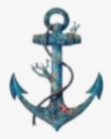 #blue #anchor - Barnacles On An Anchor, HD Png Download, Free Download