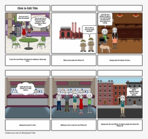 Story Board Showing The Six Events, HD Png Download, Free Download