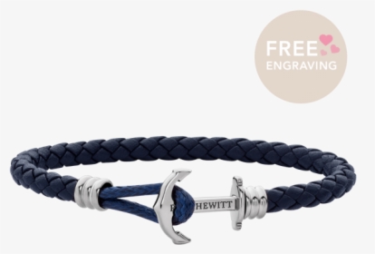 Anchor Bracelet Phrep Lite Silver Leather Navy Blue"itemprop="image - Paul Hewitt, HD Png Download, Free Download