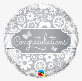 Picture 2 Of - Congratulations With Silver Balloons, HD Png Download, Free Download
