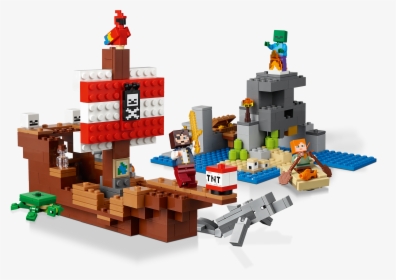 Lego Minecraft Pirate Ship, HD Png Download, Free Download
