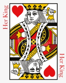 Her King Playing Card - King Of Hearts Card, HD Png Download, Free Download