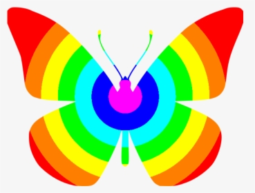 Butterfly Rainbow Colors - Colorful Butterfly Images Rainbow, HD Png Download, Free Download