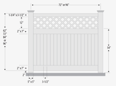 Lattice Top Solid Privacy Fence Specs - Okayama, HD Png Download, Free Download