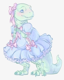 Illustration Art Kawaii Dinosaur Pastel Digital Art - Kawaii Pastel Dinosaur, HD Png Download, Free Download