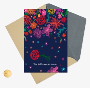 Majestic Blooms Anniversary Card For Sister And Brother - Motif, HD Png Download, Free Download