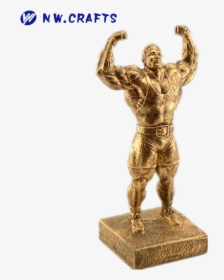 Bodybuilder Gold Trophy Png, Transparent Png, Free Download